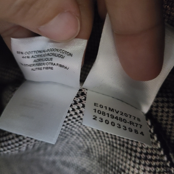 Anne Klein Sweater Womens Large mock neck Pullover pink black white Geometric L‎ - Picture 5 of 7